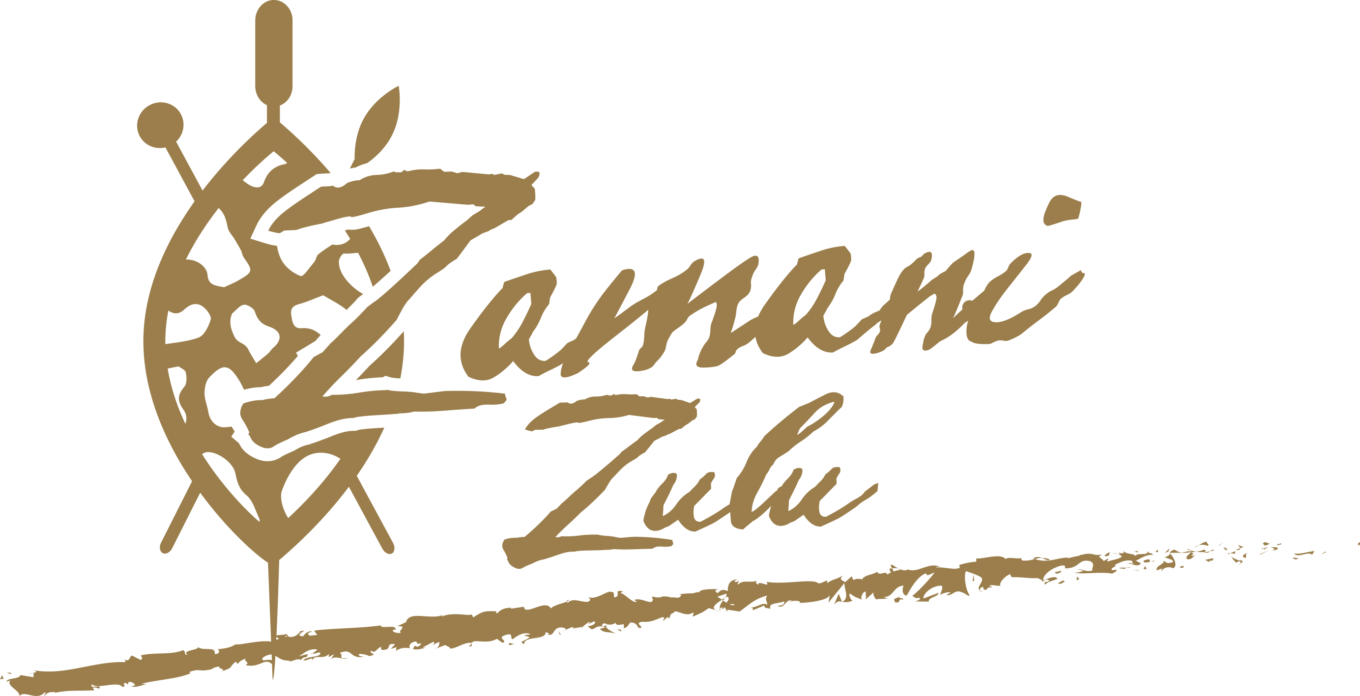 Zamani Zulu Logo - Brown (with underline)